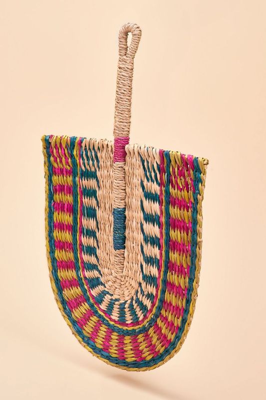 Summer Carnival Sea Grass Woven Hand Fan  - Fächer