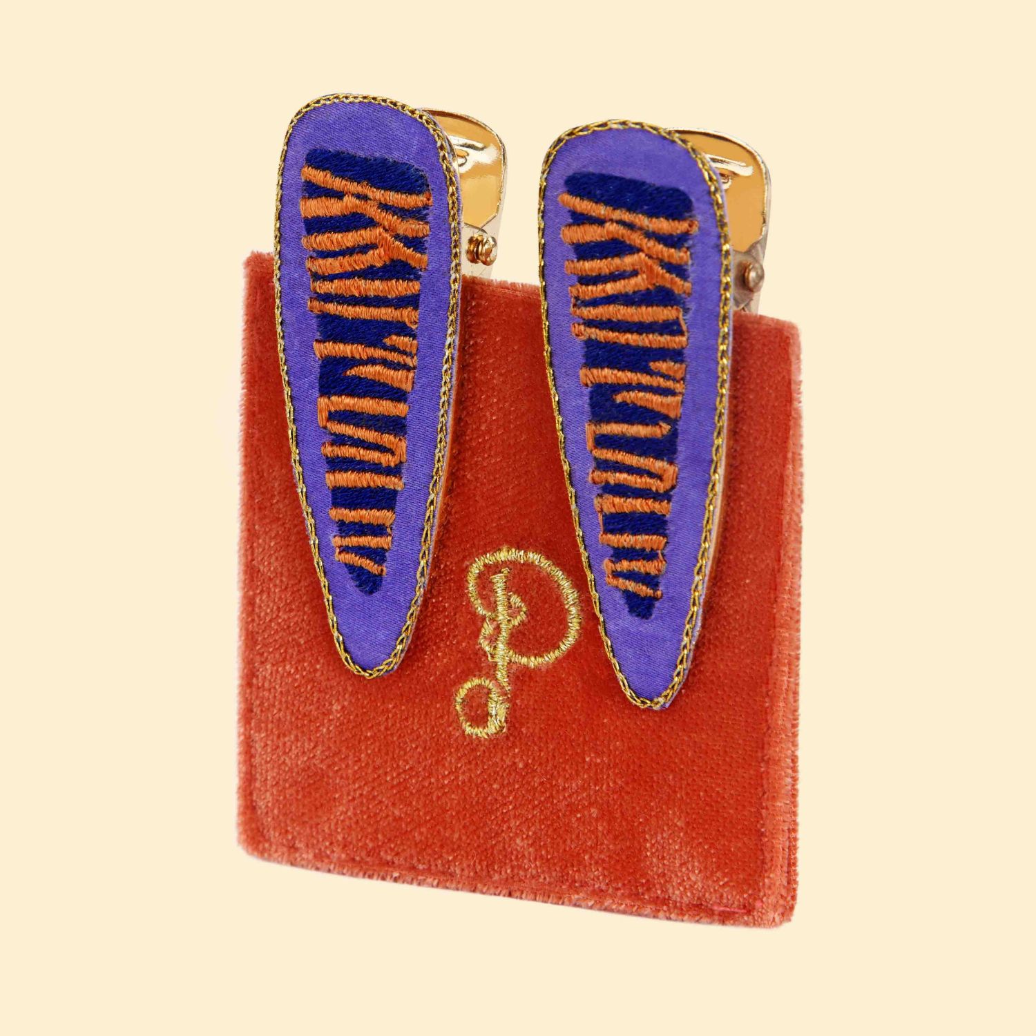 Hairclips Lilac Tiger  (Set of 2) - Haar Accessoires