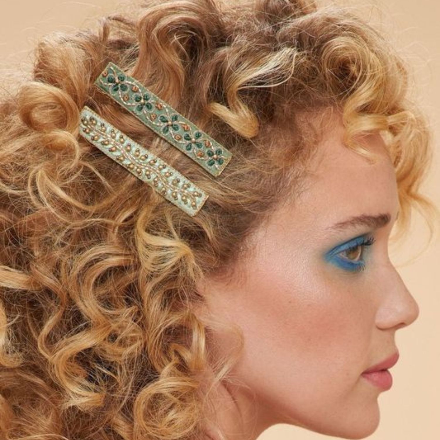 Jewelled Hair Bar-Green Vines (Set of 2) - Haar Accessoires    