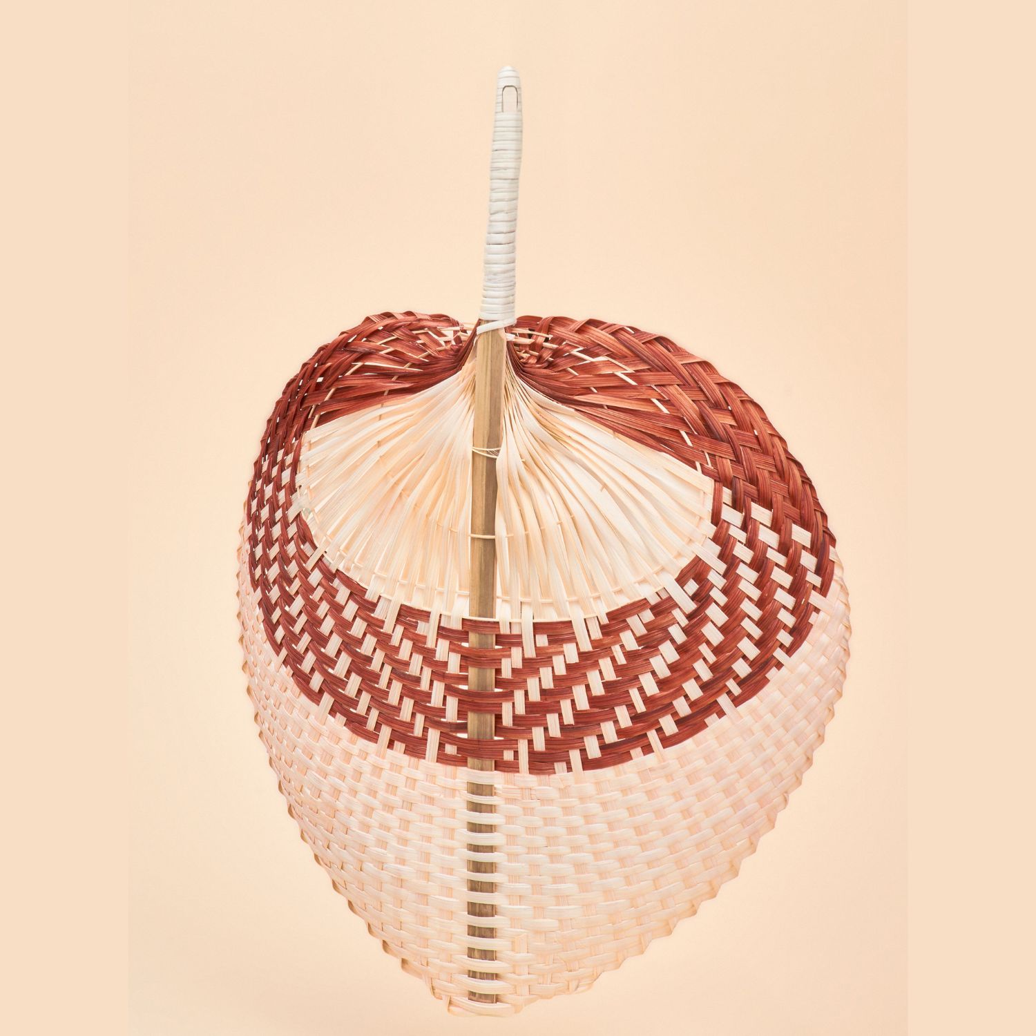 Chocolat Cream Bamboo  Woven Hand Fan  - Fächer 