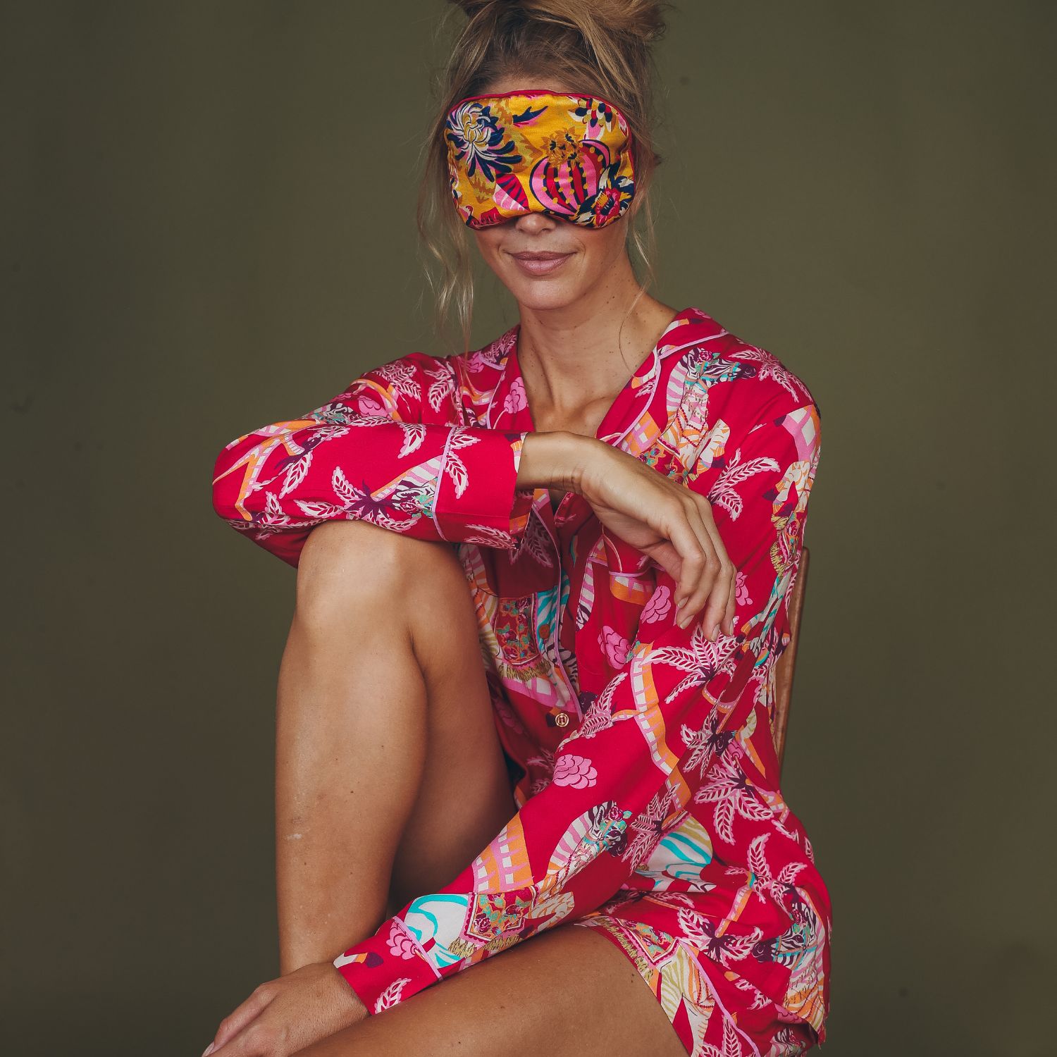 Luxury Lavender Silk Eye Mask - Fantasy Floral - Accessoires