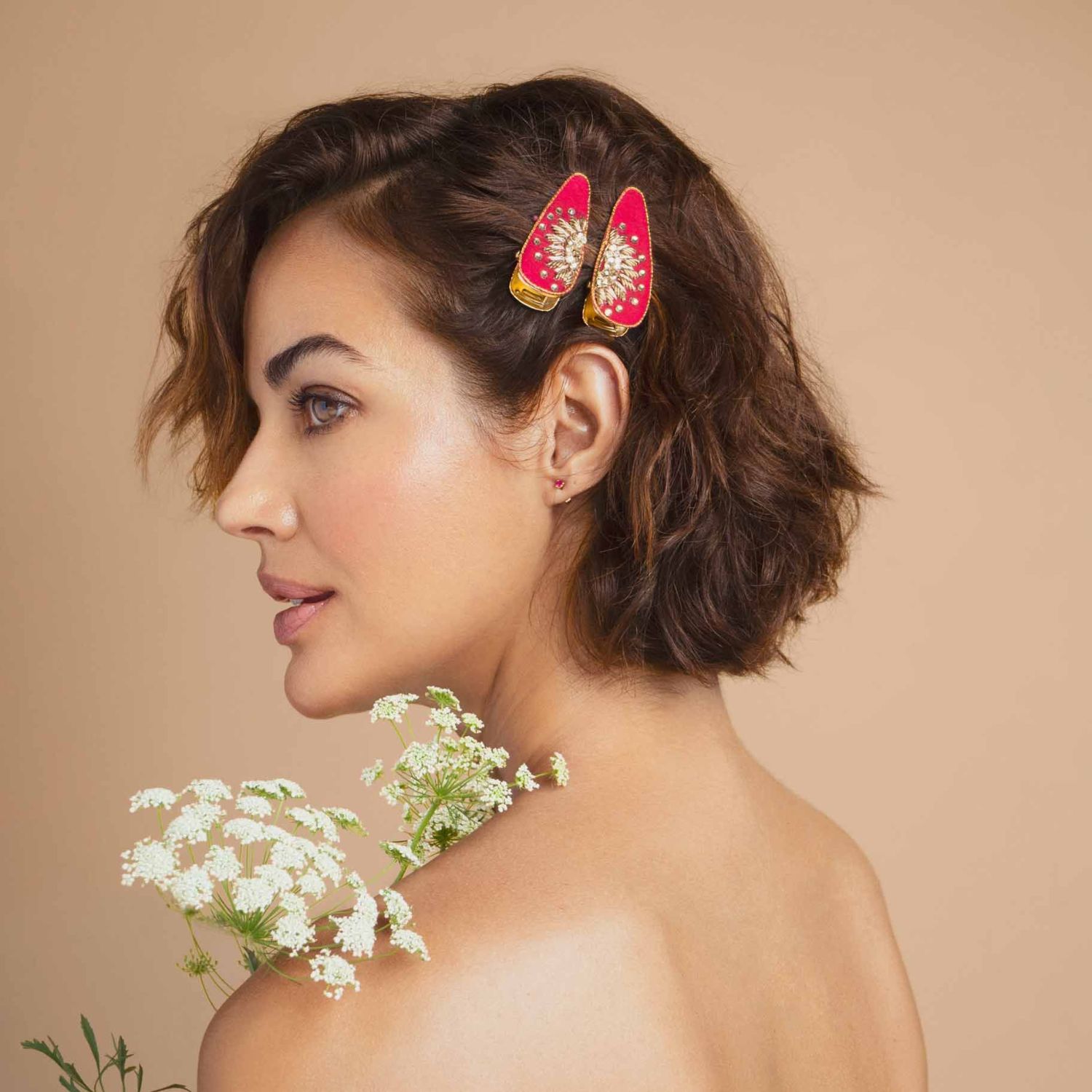 Jewelled Hair Clips Sunset (Set of 2) - Haar Accessoires